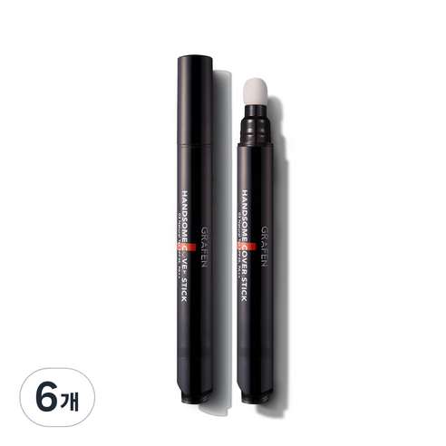 그라펜 남성용 핸섬 커버 스틱 3g, 2호 미디움 베이지, 6개