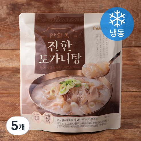 프레시지 안일옥 진한 도가니탕 (냉동), 650g, 5개