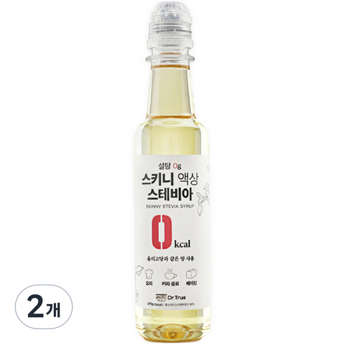 닥터트루 설탕 0g 스키니 액상 스테비아, 375g, 2개