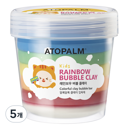 아토팜 레인보우 버블 클레이 바디클렌저, 210g, 5개