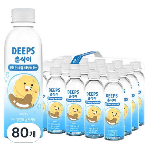 DEEPS 춘식이 천연 미네랄 해양심층수, 80개, 300ml