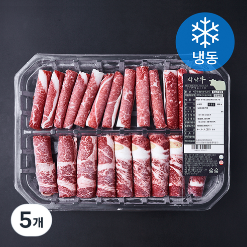 화담우 한우 2등급 등심 & 차돌 바로구이 (냉동), 5개, 300g