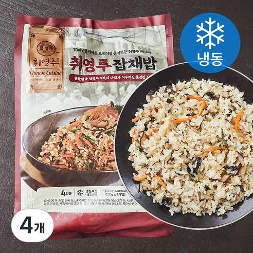 취영루 잡채밥 4인분 (냉동), 920g, 4개
