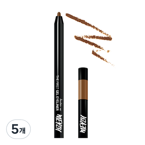 머지 더 퍼스트 젤 아이라이너 0.5g, G6 소프트 브라운, 5개