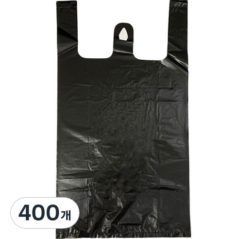 크린메이트 손잡이 비닐봉투 검정, 10L, 400개