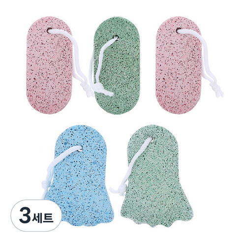 파라디 발 각질 제거 스톤 5종 세트 랜덤발송, 3세트, 5개