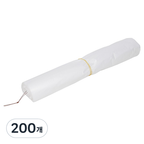 담다 재활용 평판 비닐 봉투 투명, 200개, 70L