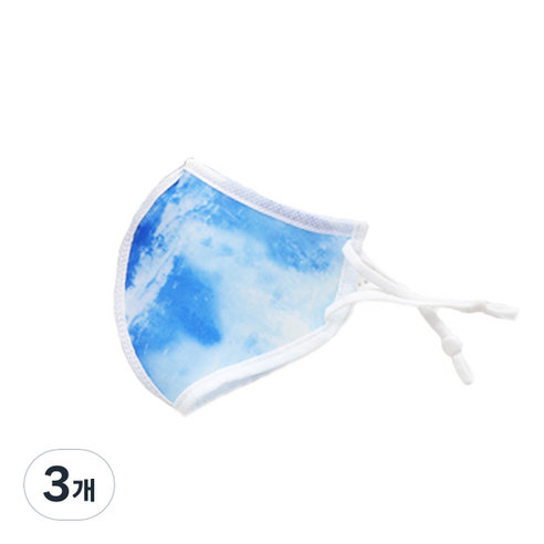 주누하우스 물놀이 워터 마스크 S, 1매, 3개, 블루마블