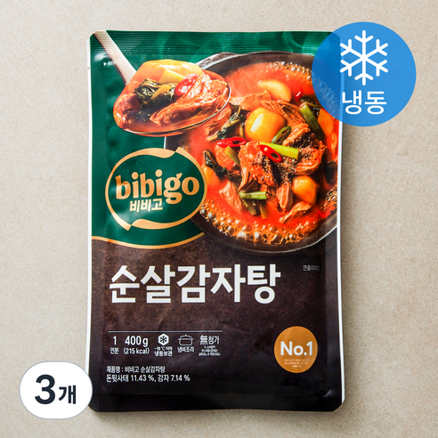 비비고 순살감자탕 1인분 (냉동), 400g, 3개