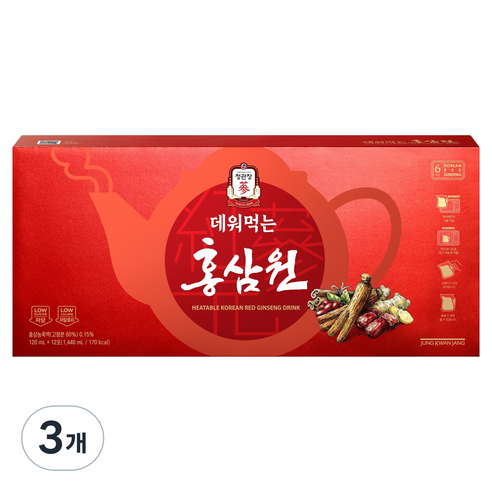 정관장 데워먹는 홍삼원 12p, 3개, 1440ml