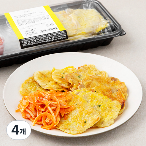 남도애꽃 부드러운 돼지고기 육전과 새콤 양파무침세트, 4개, 280g