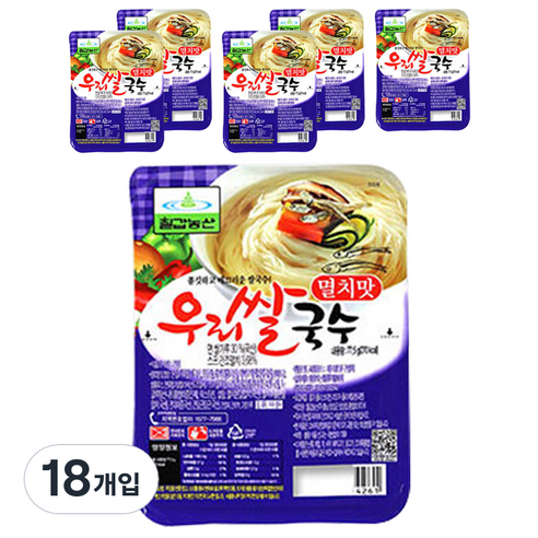 칠갑농산 우리쌀국수 멸치맛, 77.5g, 18개입