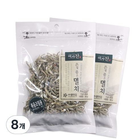 어가찬 은빛품은 멸치 볶음조림용, 180g, 8개