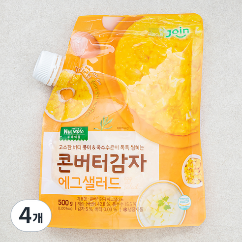조인 누테이블 콘버터감자 에그샐러드, 500g, 4개