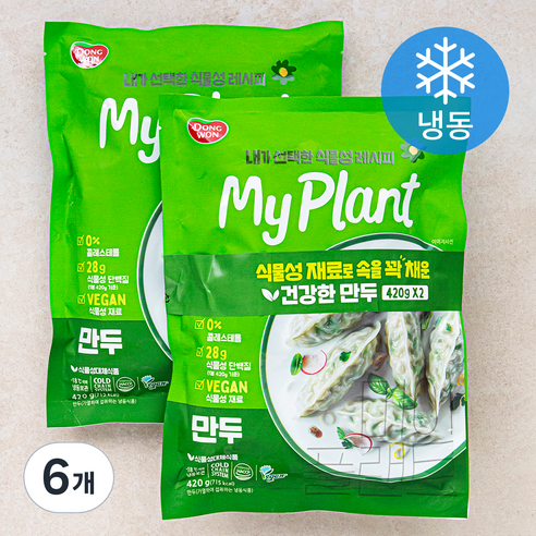 동원 My Plant 만두 (냉동), 420g, 6개