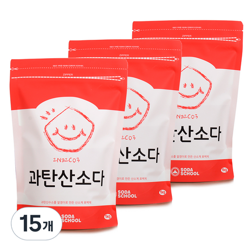 소다스쿨 과탄산소다, 1kg, 15개