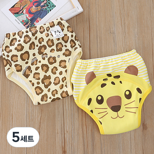 엠케이 안심방수 배변훈련팬티 2종 세트, 호랑이, 5세트