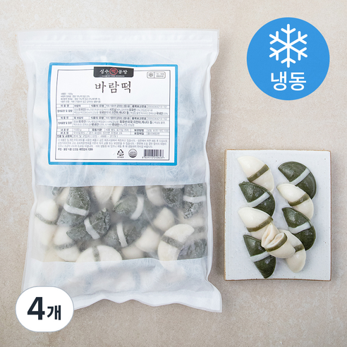 성수떡공방 바람떡 (냉동), 1.5kg, 4개