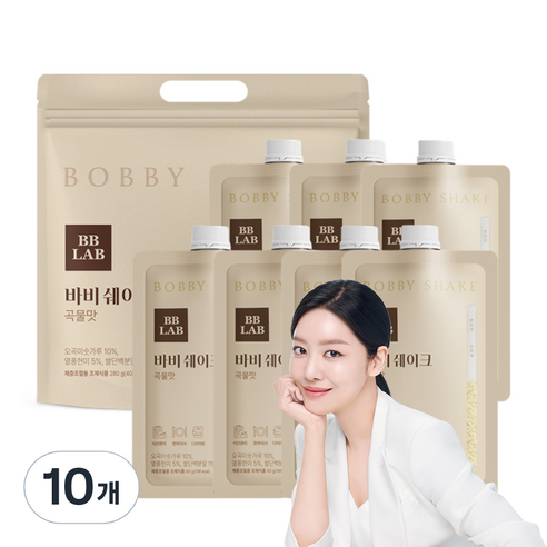 비비랩 바비쉐이크 곡물맛 7p, 280g, 10개