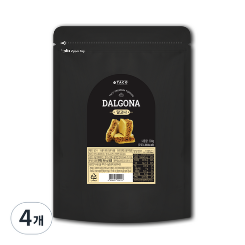 타코 달고나 토핑, 200g, 4개