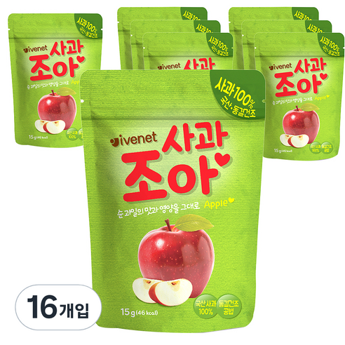 아이배냇 사과 조아 과일칩, 16개입