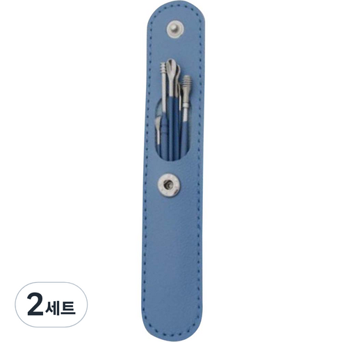 봄봄리빙 스테인리스 귀이개 열쇠고리 6종 세트 블루, 2세트