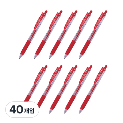 사라사 클립 중성펜 JJ15 0.5mm, 레드, 40개입