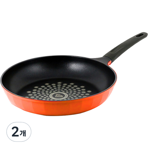 키친아트 F1 통주물 컬러 다이아몬드 프라이팬, 26cm, 2개