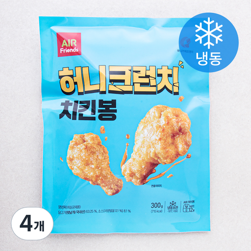 마니커에프앤지 허니크런치 치킨봉 (냉동), 300g, 4개