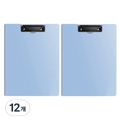 동아피엠에스 심플 커버 클립보드 파일 A4 31.5 x 24 cm, 블루, 12개