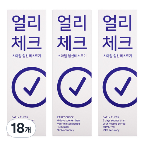 스마일랩 얼리체크 임신테스트기 10mIU, 1개입, 18개