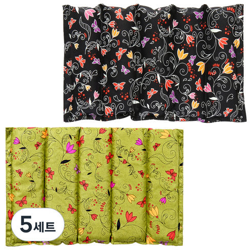 아이러브허브 허브 다용도 찜질팩 소 2p 카키 + 블랙, 5세트