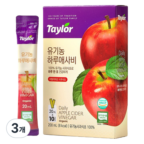 테일러 유기농 하루애사비 10p, 200ml, 3개
