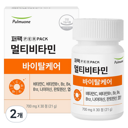 풀무원 퍼팩 멀티비타민 바이탈케어 21g, 30정, 2개