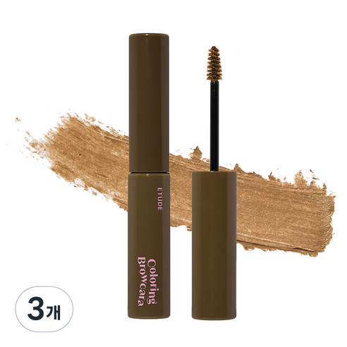 에뛰드 NEW 드로잉 아이즈 컬러링 브라우카라 6g, 2호 초코 브라운, 3개