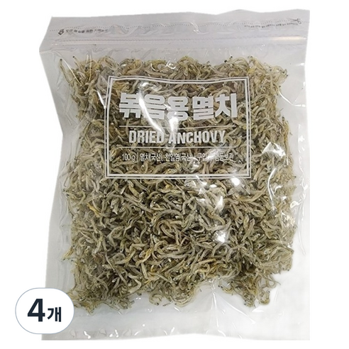 국산 볶음용 멸치, 100g, 4개