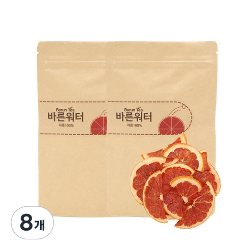 바른워터 건조 자몽차 대용량, 20g, 1개입, 8개