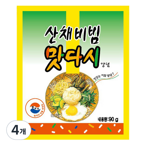 동방푸드 산채비빔 맛다시 양념, 90g, 4개