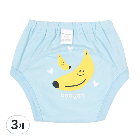 베이비앙 배변훈련팬티 3중방수, 바나나, 3개