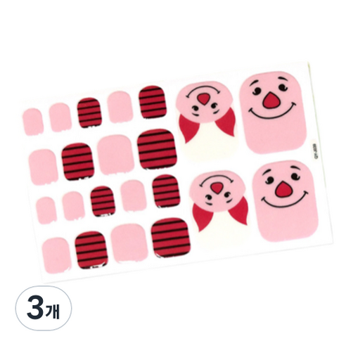 블루코지 느낌 좋은 이쁜 패디팁 스티커, 3개, Type 07