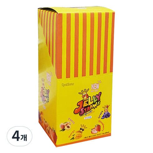 스페쇼우 젤리스트로우 4가지맛, 579g, 4개