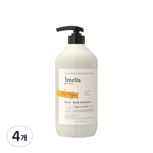 제이멜라 인 프랑스 라 튤립 헤어 샴푸, 1000ml, 4개