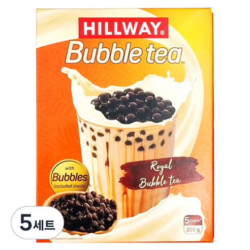 힐웨이 로얄 버블티 고형차 22g x 5p + 버블 30g x 5p 세트, 5세트