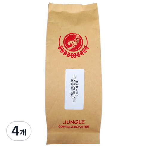 정글인터내셔널 블로섬 블렌드 원두, 200g, 4개, 핸드드립