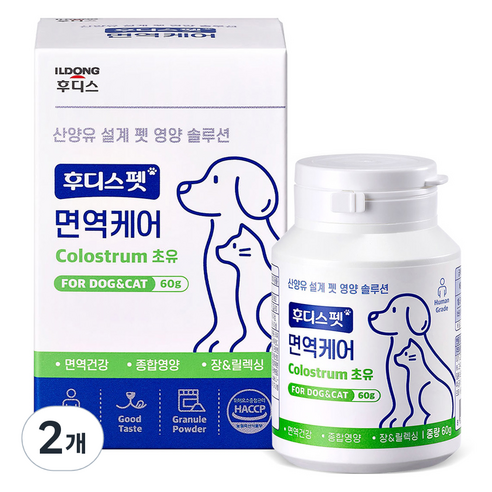 후디스펫 반려동물 영양제, 면역/항산화, 60g, 2개