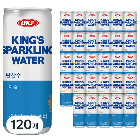 오케이에프 킹스 스파클링 워터, 250ml, 120개