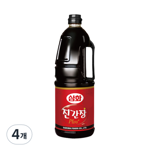 [삼화] 진간장 플러스, 1.8L, 4개
