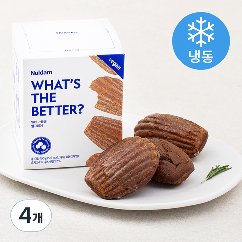 널담 비건 마들렌 얼그레이 3봉입 (냉동), 150g, 4개