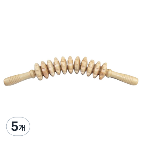 루미에도르 곡선 나무 롤러 마사지기 M, 5개, 우드