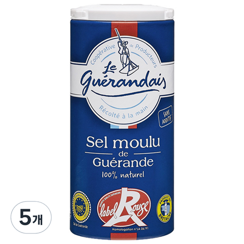 르게랑데 라벨루즈 고운 토판 천일염, 250g, 5개